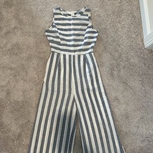 Picnic Style Striped Jumpsuit (Small)